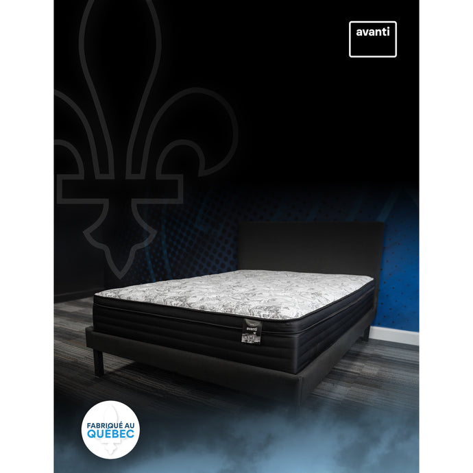 Cette description concerne une image du matelas Hôtel, qui offre un confort luxueux et un soutien adapté à toutes les morphologies. Le matelas, de couleur neutre et avec des motifs élégants.